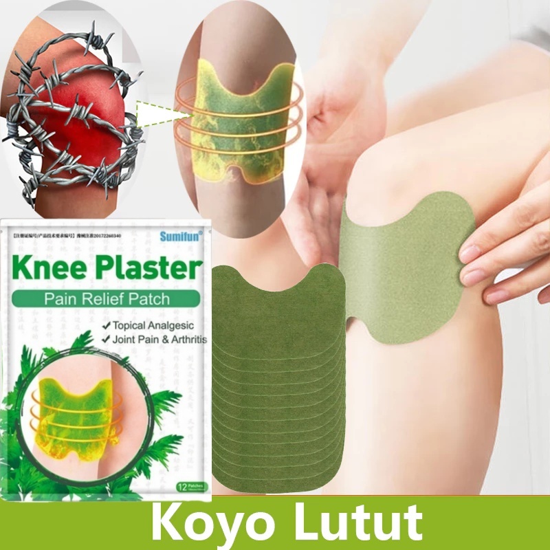 Sumifun Cervical Pacth / Knee Plaster Patch Koyo Nyeri Lutut Sendi Kaki Isi 12 Lembar / Kantong Koyo