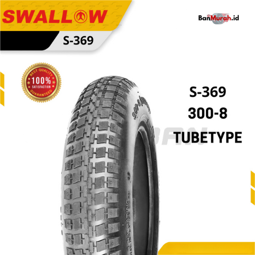 Ban Luar Sepeda Motor Swallow S-369 Ukuran 300-8 Ring 8 Tubetype