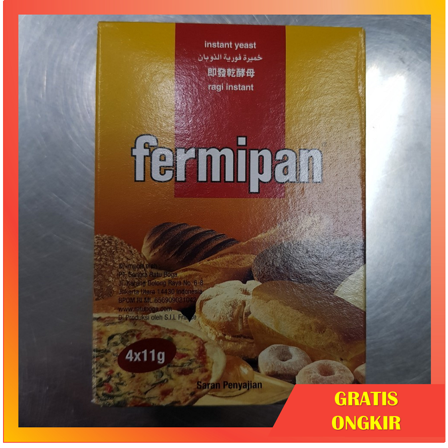Ragi kering instan, Ragi fermipan 1 dus isi 4 sachet