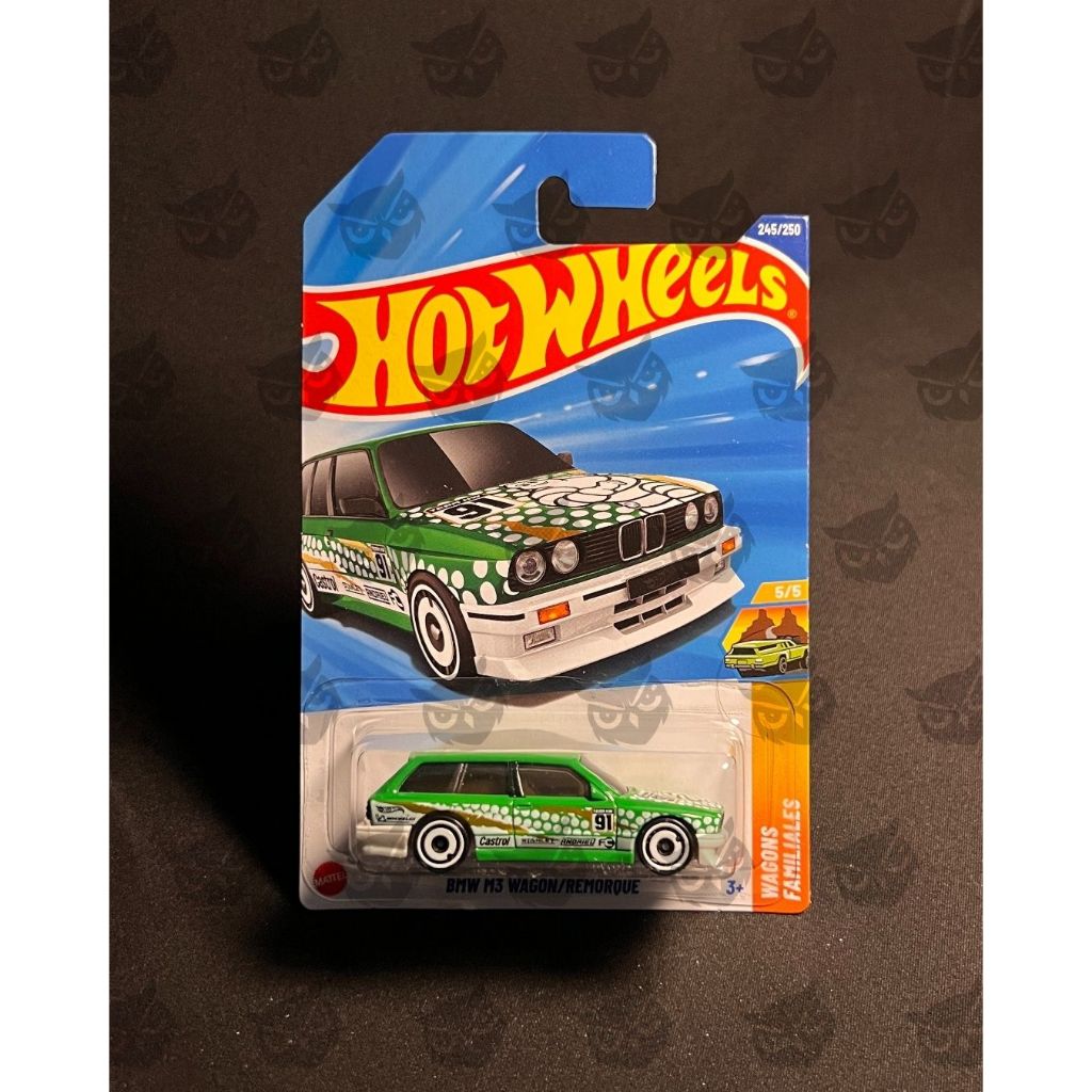 Hot Wheels Mainline BMW M3 Wagon/Remorque Hijau – Diecast 1:64 Koleksi & Custom