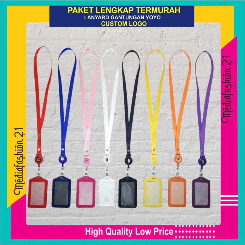 Tali Lanyard Gantungan Yoyo ID Card Polos