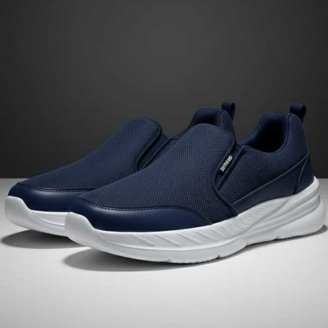 hot deals sepatu sneaker pria sepatu slip on tanpa tali cowo