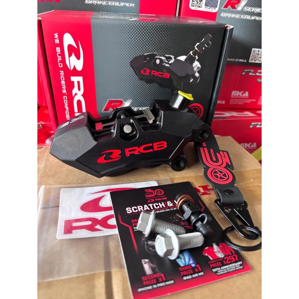 Caliper Depan Kanan Kiri Merk RCB Tipe R1 Untuk Ukuran 4 Piston Bisa Di Pasang Di Semua Tipe Motor+B