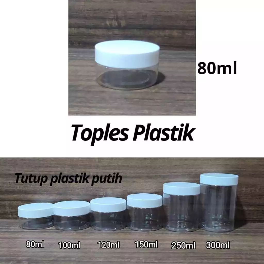 Pot Lulur Body Lotion Pot jar Plastik Pot 80ml 100ml 120ml 150ml 200ml 250ml 300ml 400ml 500ml Pot J