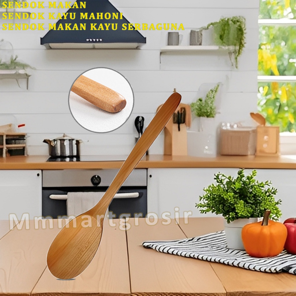 Sendok Makan / Sendok Makan Kayu Mahoni / Sendok Makan Serbaguna / 1pcs