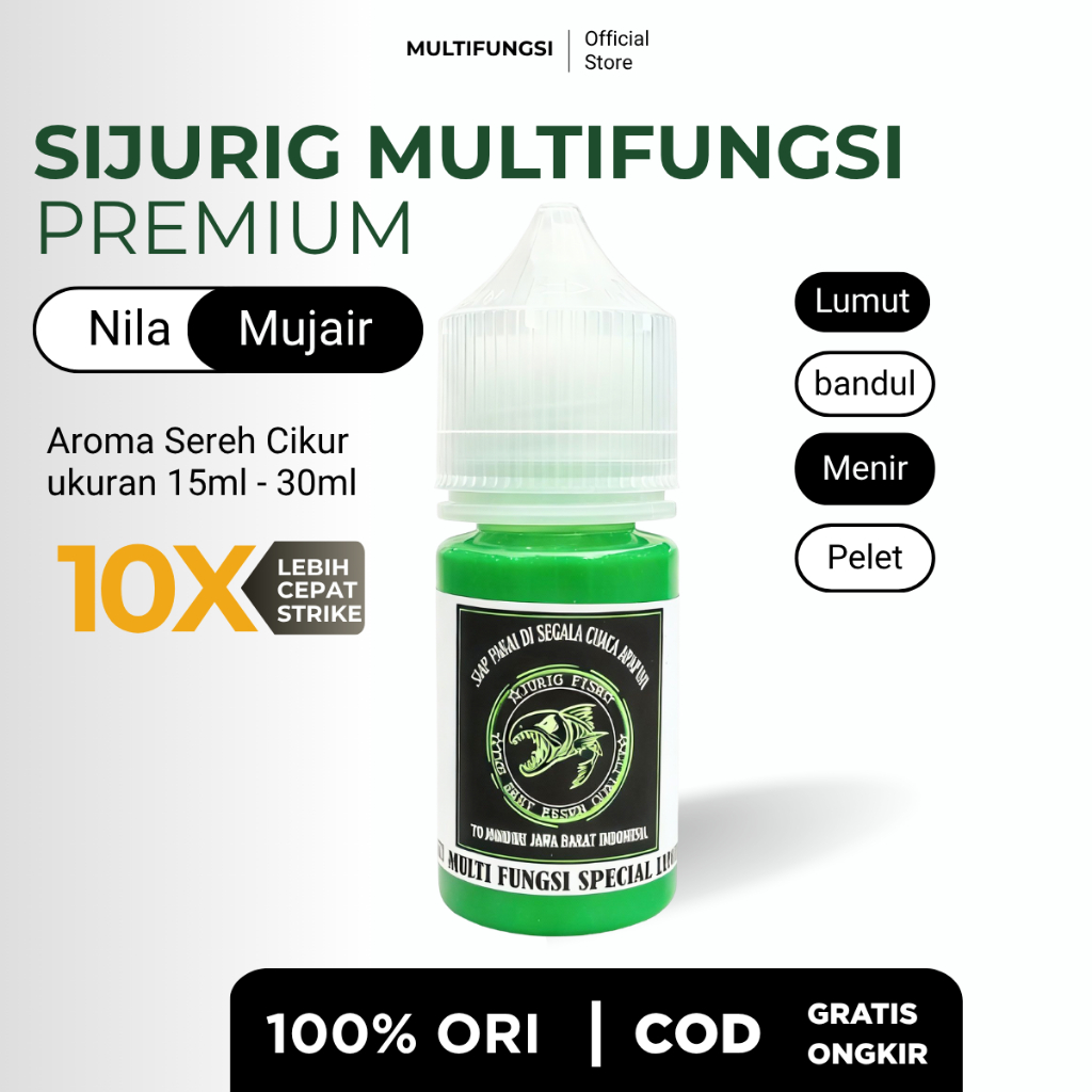 Esen Si Jurig Esen Ikan Nila Alam Liar Media Lumut Pelet Bandul Geleng 15 ml Paling Ampuh