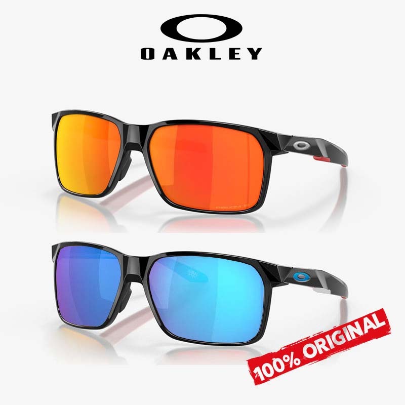 100% Original Kacamata Hitam Oakley Sunglasses PORTAL X OO9460 Polished Black Pria wanita