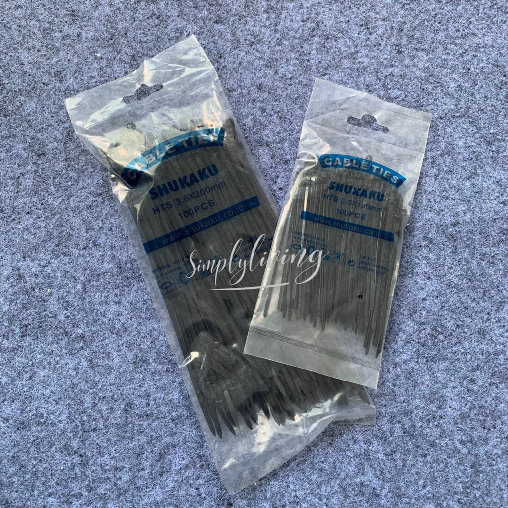 Kabel Ties Nylon / Zip Cable / Klip Tali Pengikat Reusable – HITAM