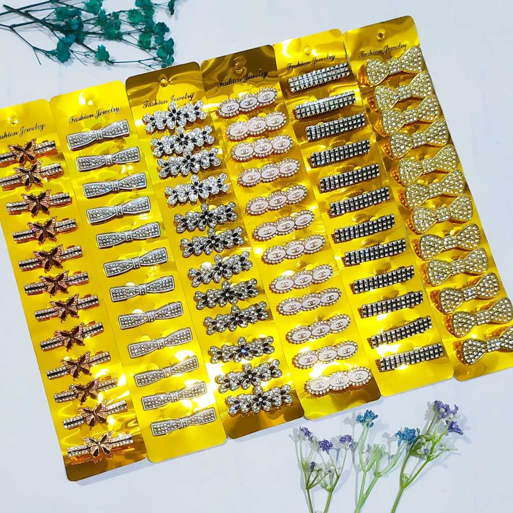 BROS LUSIN 12 PCS PENITI PANJANG / Bros jilbab Kecil / Bros Hijab Bros Peniti Jilbab / Aksesoris Fas