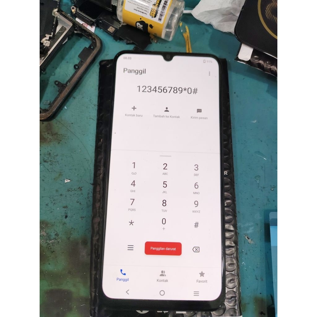 LCD ORIGINAL COPOTAN VIVO V20 SE MINUS SENTUH BAGIAN ATAS GAK  BISA