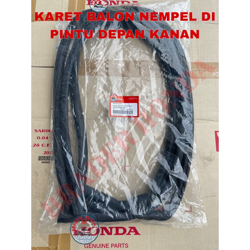 KARET BALON NEMPEL DI PINTU DEPAN BELAKANG CRV GEN 3 RE1 RE3 2007 2008 2009 2010 2011 HONDA 72310-SW