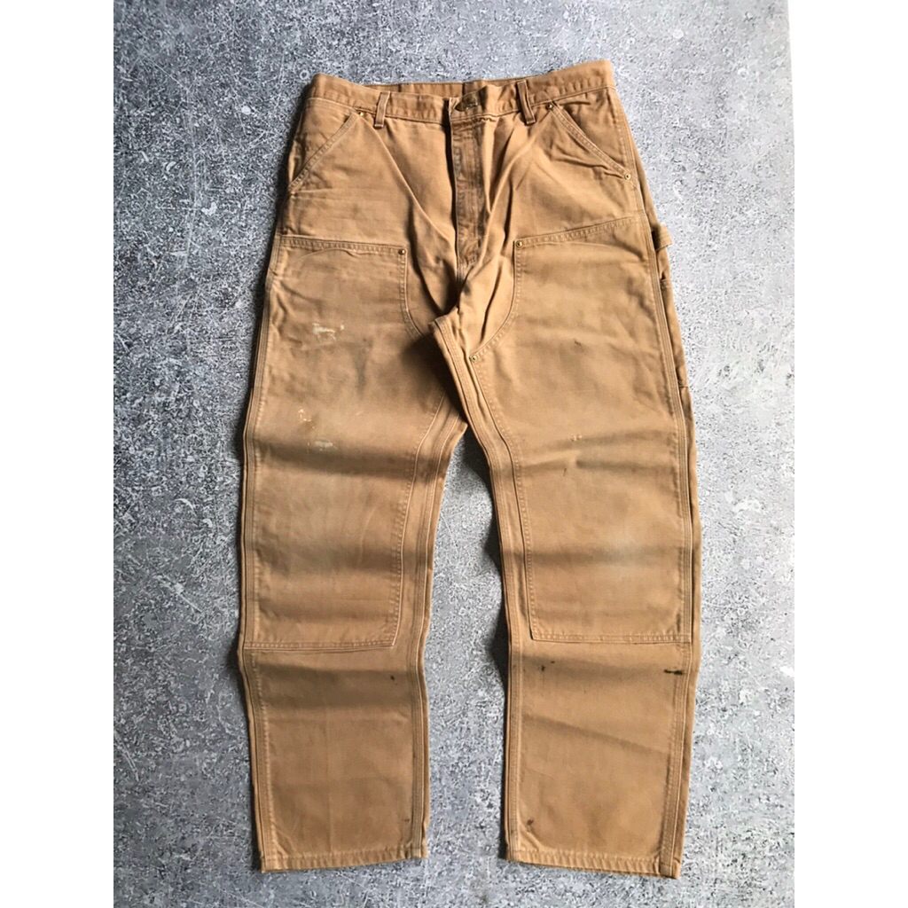 CARHARTT CARPENTER PANTS DOUBLE KNEE FADED BROWN