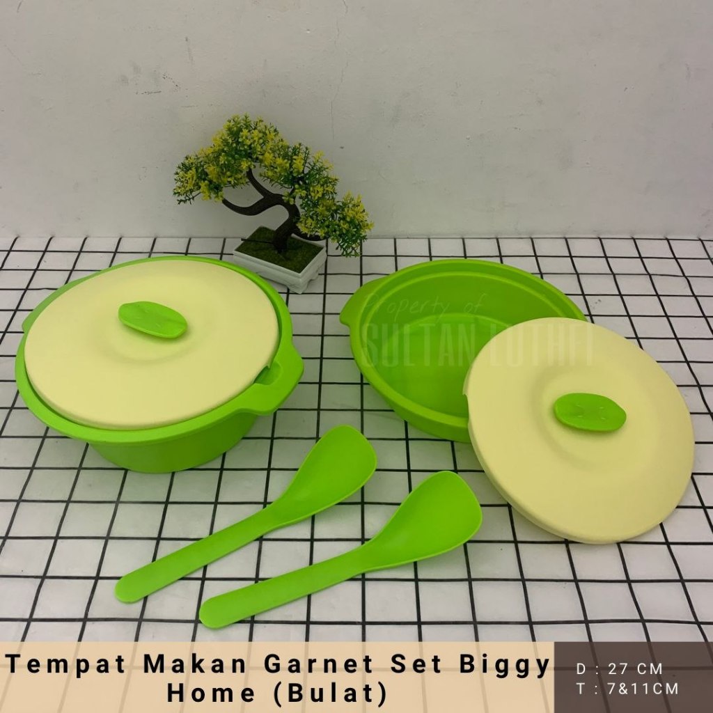 Tempat Makanan Garnet Set Biggy Home (Bulat)
