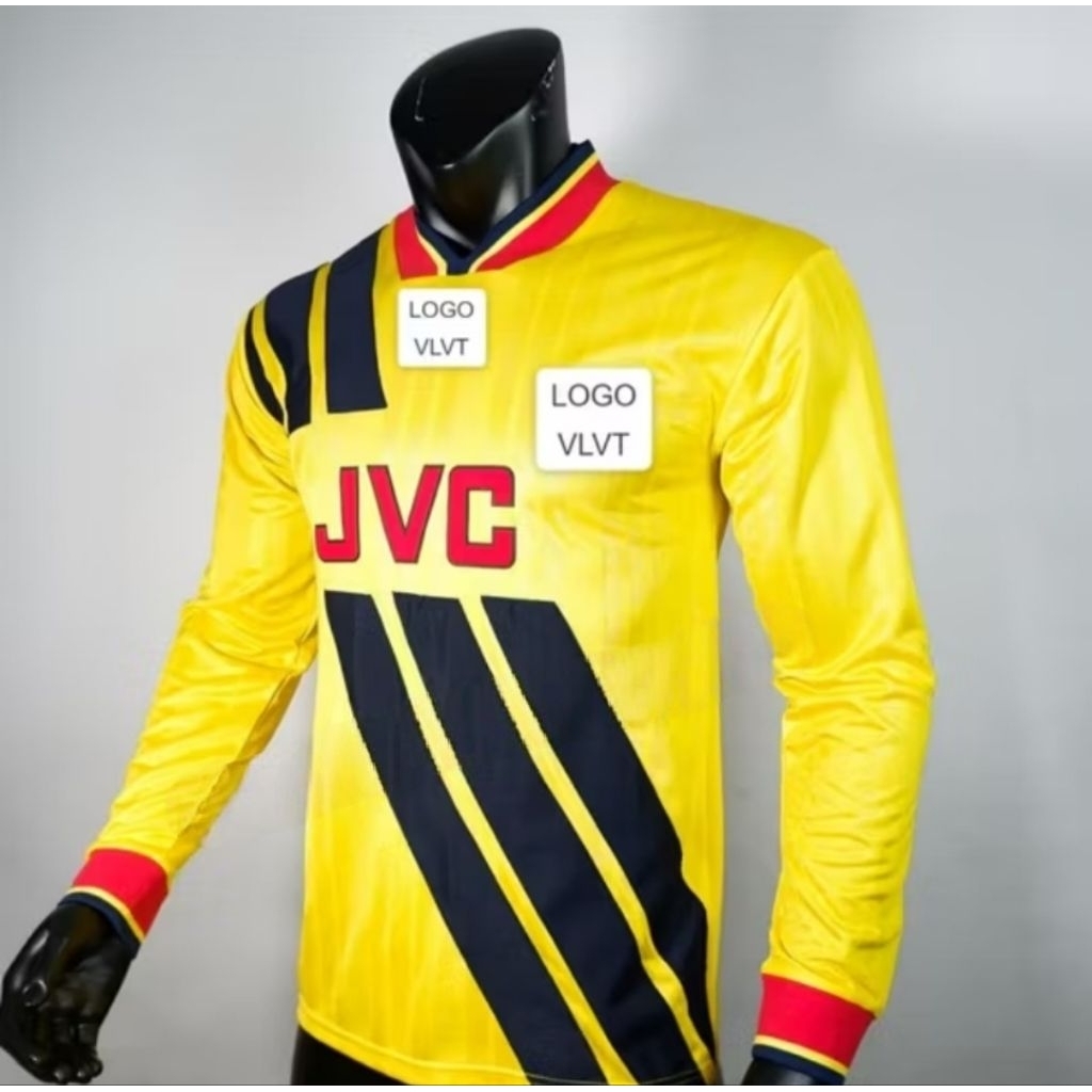JERSEY BOLA RETRO ARSENAL AWAY LONGSLEEVE LS LENGAN PANJANG 1993 1994 1995
