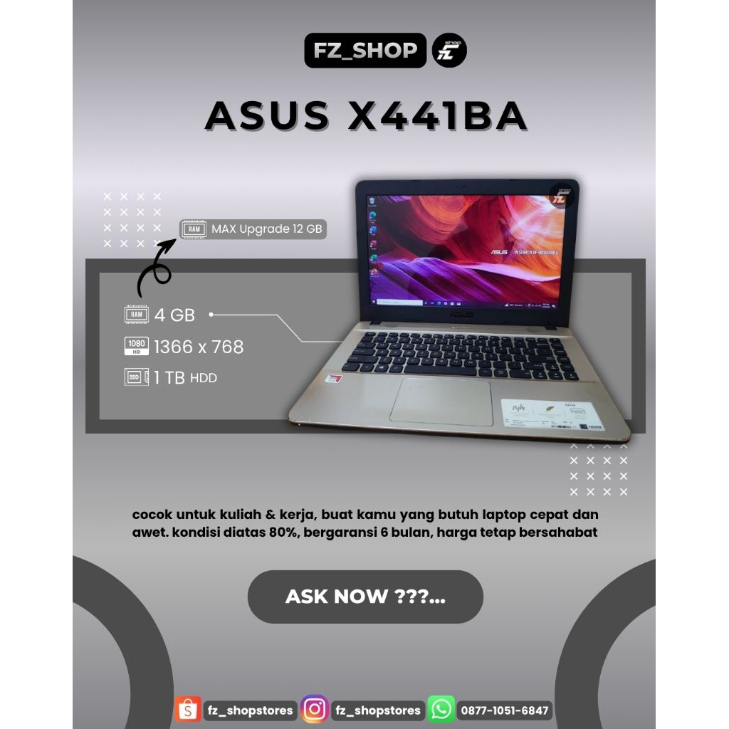 ASUS LAPTOP X441BA | X441B