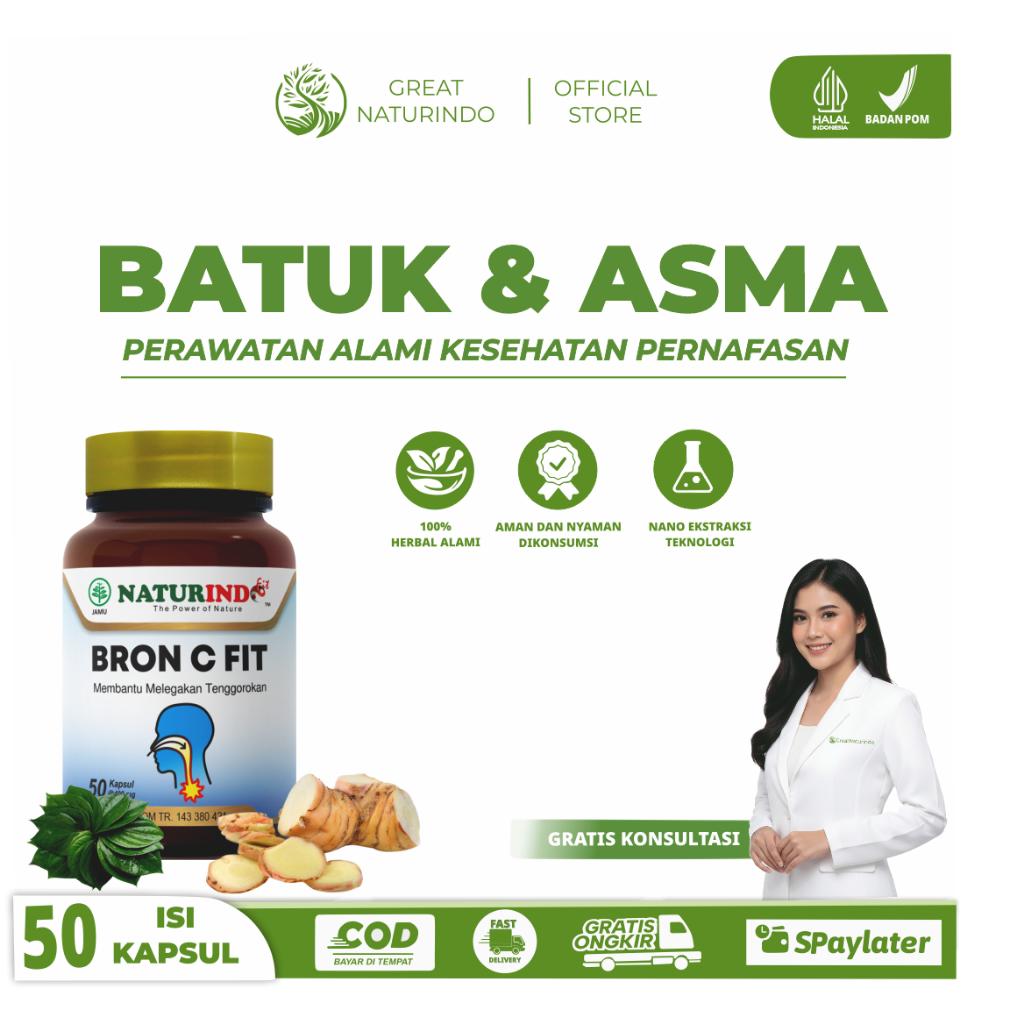 Obat Batuk Anak Dewasa Asma Berdahak Kering Pilek Sesak Nafas Sinus Herbal Ampuh
