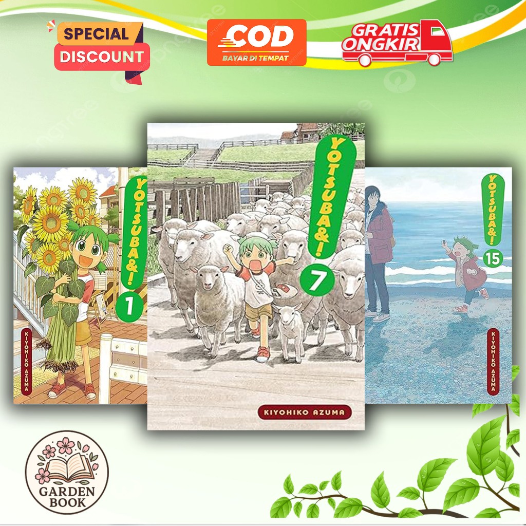 Komik Yotsuba& (Vol.1-15) by Kiyohiko Azuma (English) - GARDEN BOOK