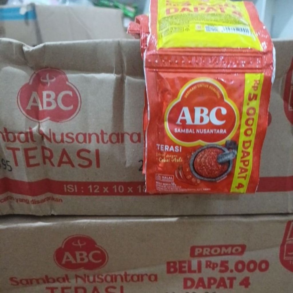 sambal terasi abc 1 dus isi 12 renceng