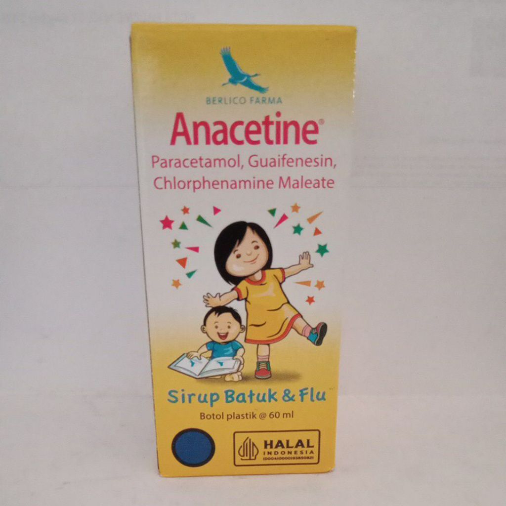 anacetine 60ml Syrup batuk dan flu