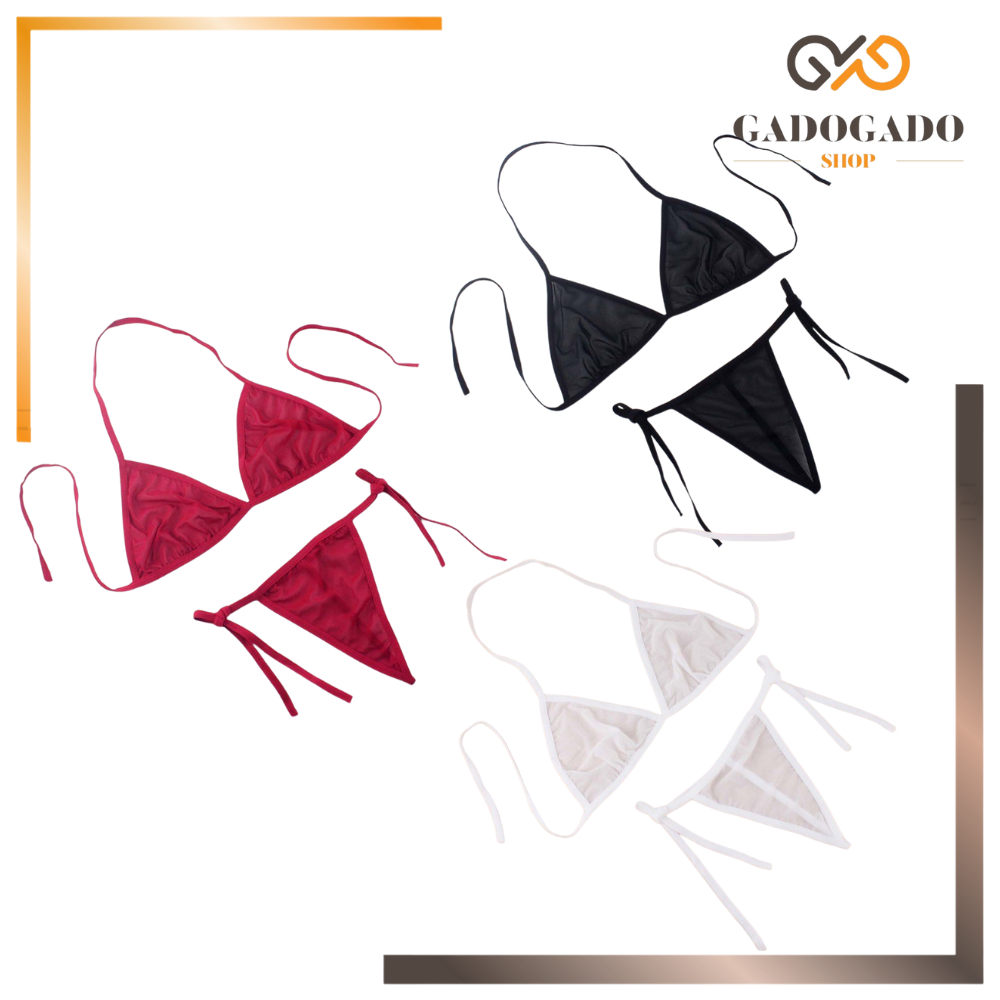 GGS Lingerie Sexy Bikini Set Swimwear G String Bra Celana Dalam Set Linjeri Lingeria Wanita Pakaian 