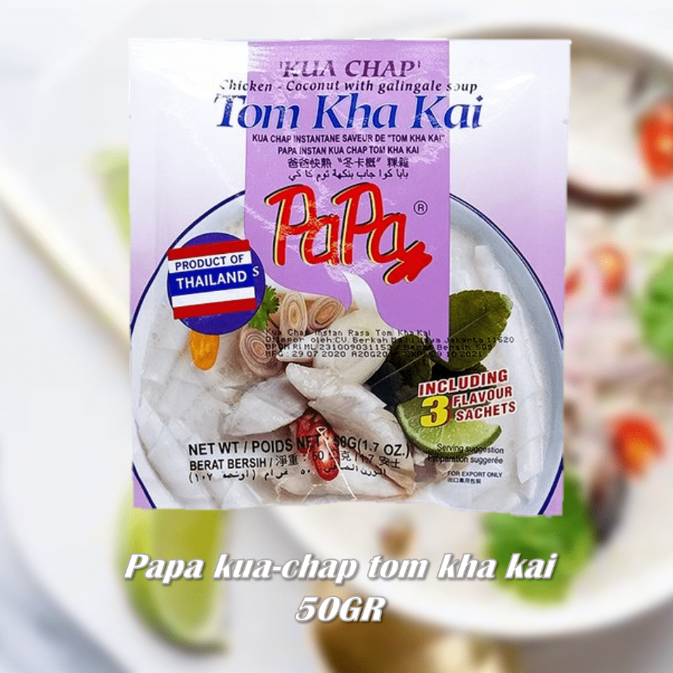 [oddsolshop] pekanbaru/Papa Kua Chap Tom Kha Kai 50 gr Chicken Coconut Galingale Soup Halal Enak