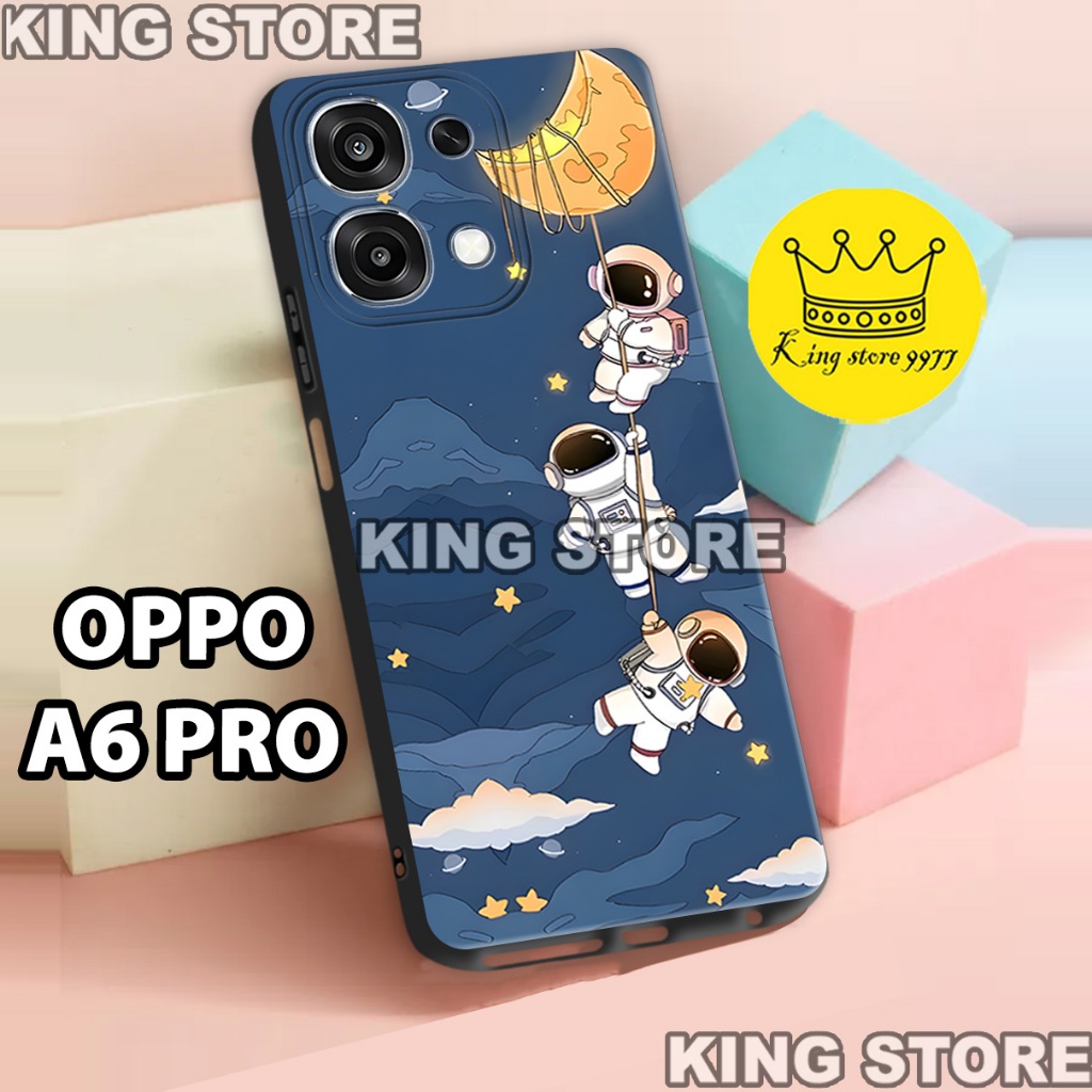 (KS16)  Softcase karet untuk OPPO A6 PRO Motif gambar karakter Astronot  /casing OPPO A6 PRO terbaru