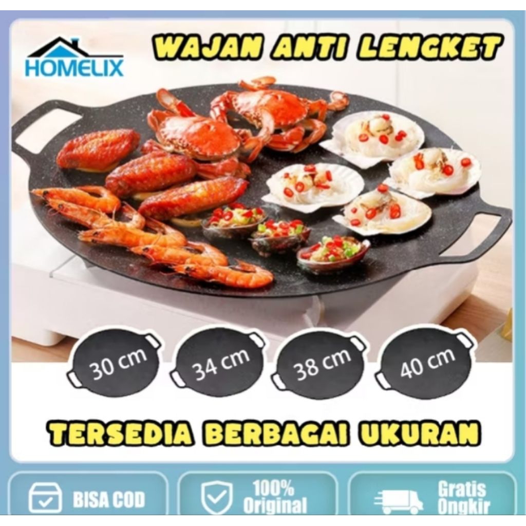 Grill Pan BBQ / Wajan Grill Anti Lengket