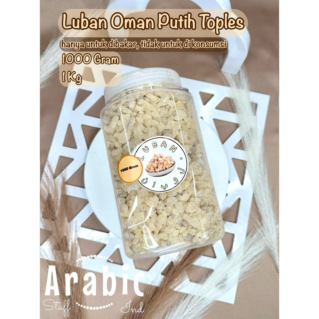 Arabic - 1 Kilo Luban Mustaki Kemenyan Arab Putih Luban Oman Mustaka Luban Crystal Luban Kristal Lub