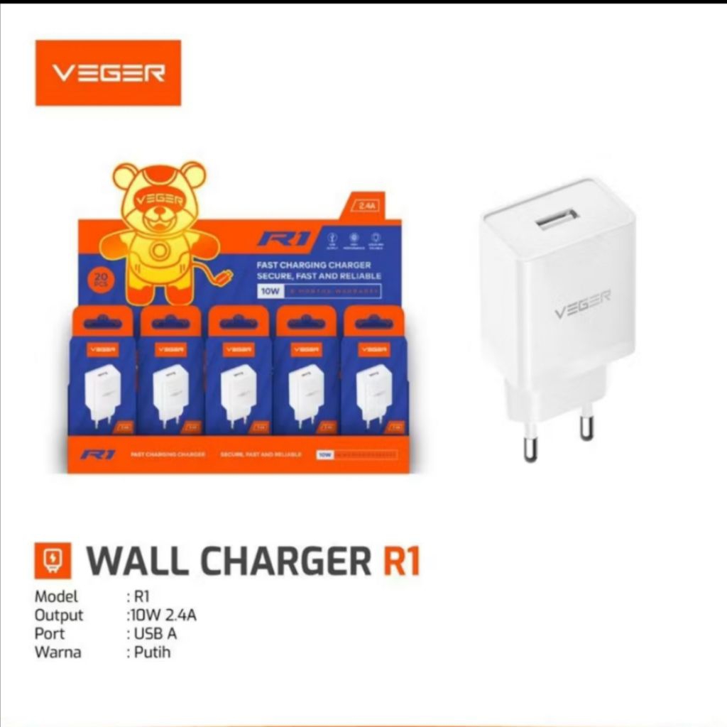 ADAPTER KEPALA CHARGER VEGER