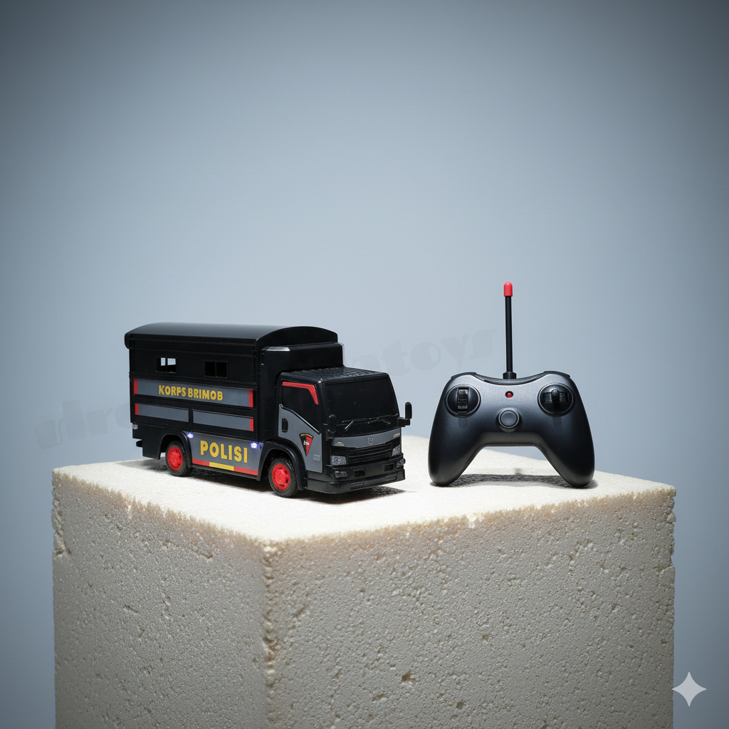 MAINAN ANAK TRUK OLENG POLISI POLICE REMOT KONTROL LAMPU SUARA FULL MUSIK TOLELOT