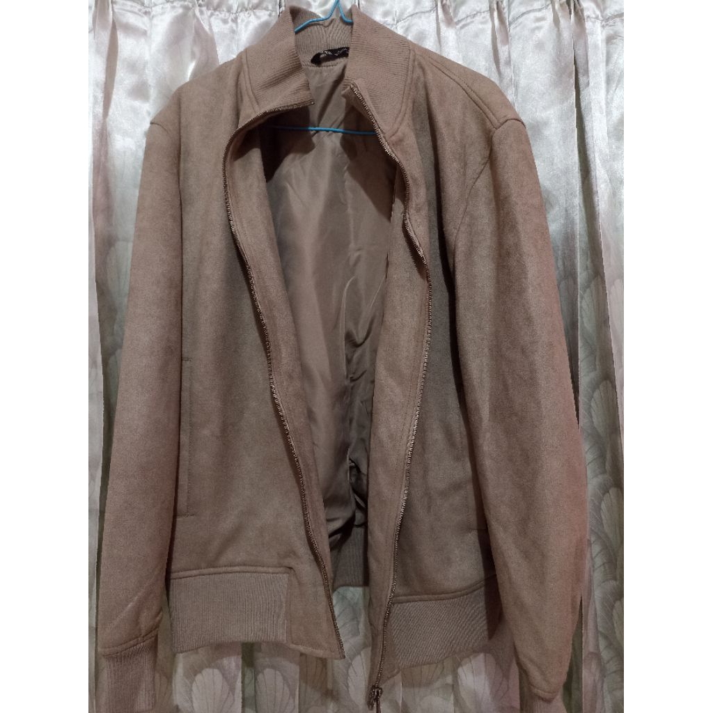 Faux Suede Boomber Jacket Zara (New)