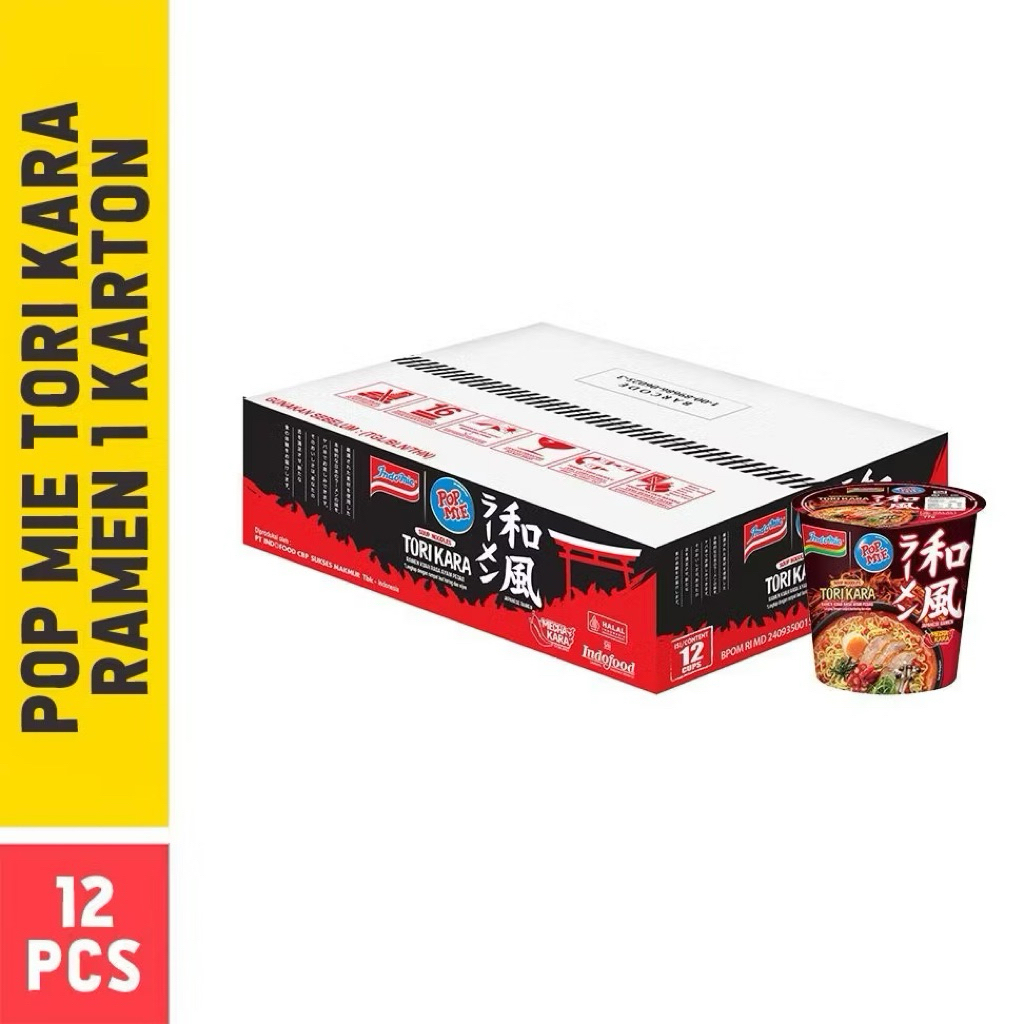 (1 Dus) Pop Mie Tori Kara Ramen isi 12 pcs
