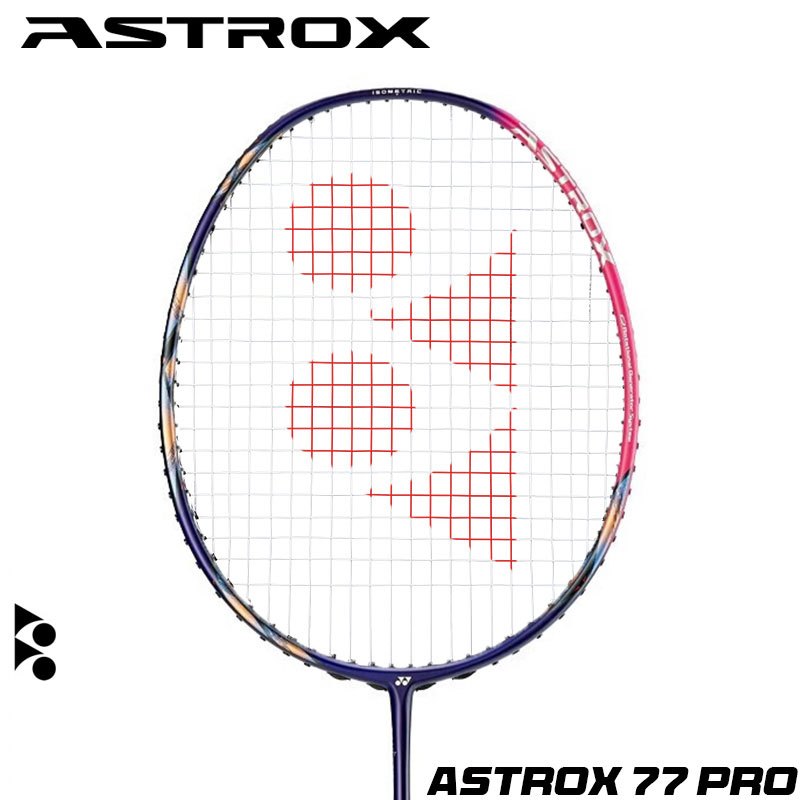 Bulu tangkis Racket Badminton YONEX ASTROX 77 Pro RED Karbon Lengkap Individu 4U 26Lbs 83g Made In-J