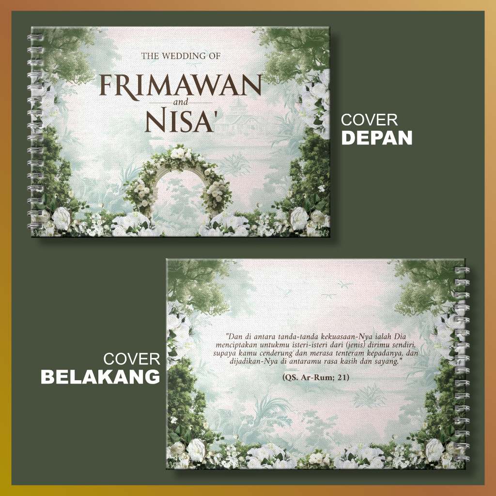 Guest Book Wedding Buku Tamu Pernikahan Custom Hard Cover Premium Kekinian Termurah By SPESIALIS BUK