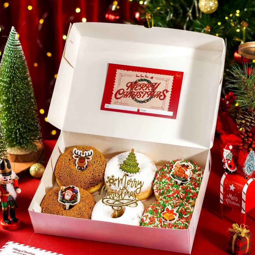 Donut Box Hampers / HAMPERS DONAT NATAL / CHRISTMAS THEME DONUT HAMPERS / HAMPERS NATAL SURABAYA