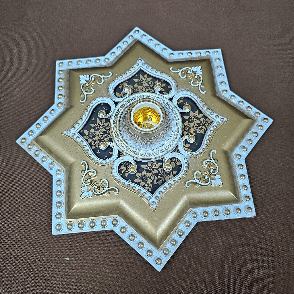 fitting lampu plafon pvc / piting lampu plafon aesthetic / ornamen lampu plafon pvc 30cm