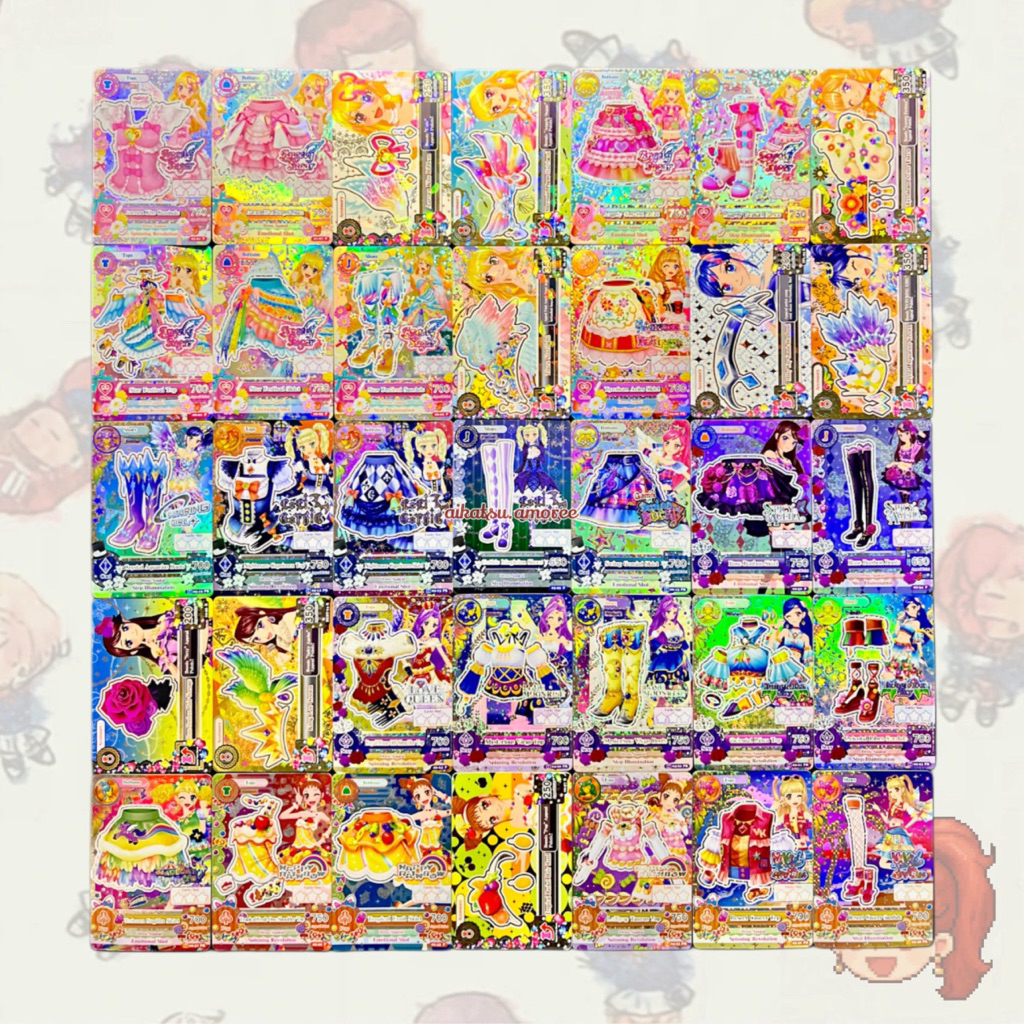 Aikatsu Premium Cards Satuan Ichigo Aoi Yurika Otome Sora Mizuki Seira Kii Sakura
