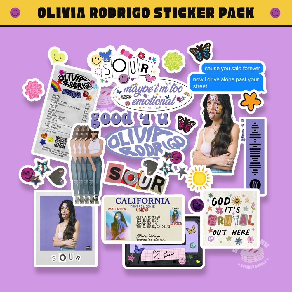OLIVIA RODRIGO Sticker Pack 24pcs  | stiker olivia rodrigo vinyl
