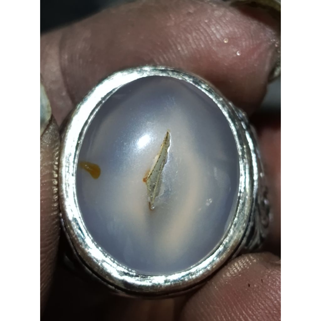 batu asli alam combong bergiwang klep super mewah ikat alpaka krum no 9