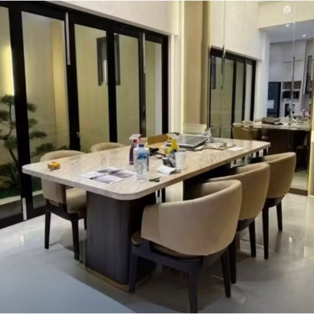set meja makan marmer set meja makan mewah meja makan marmer