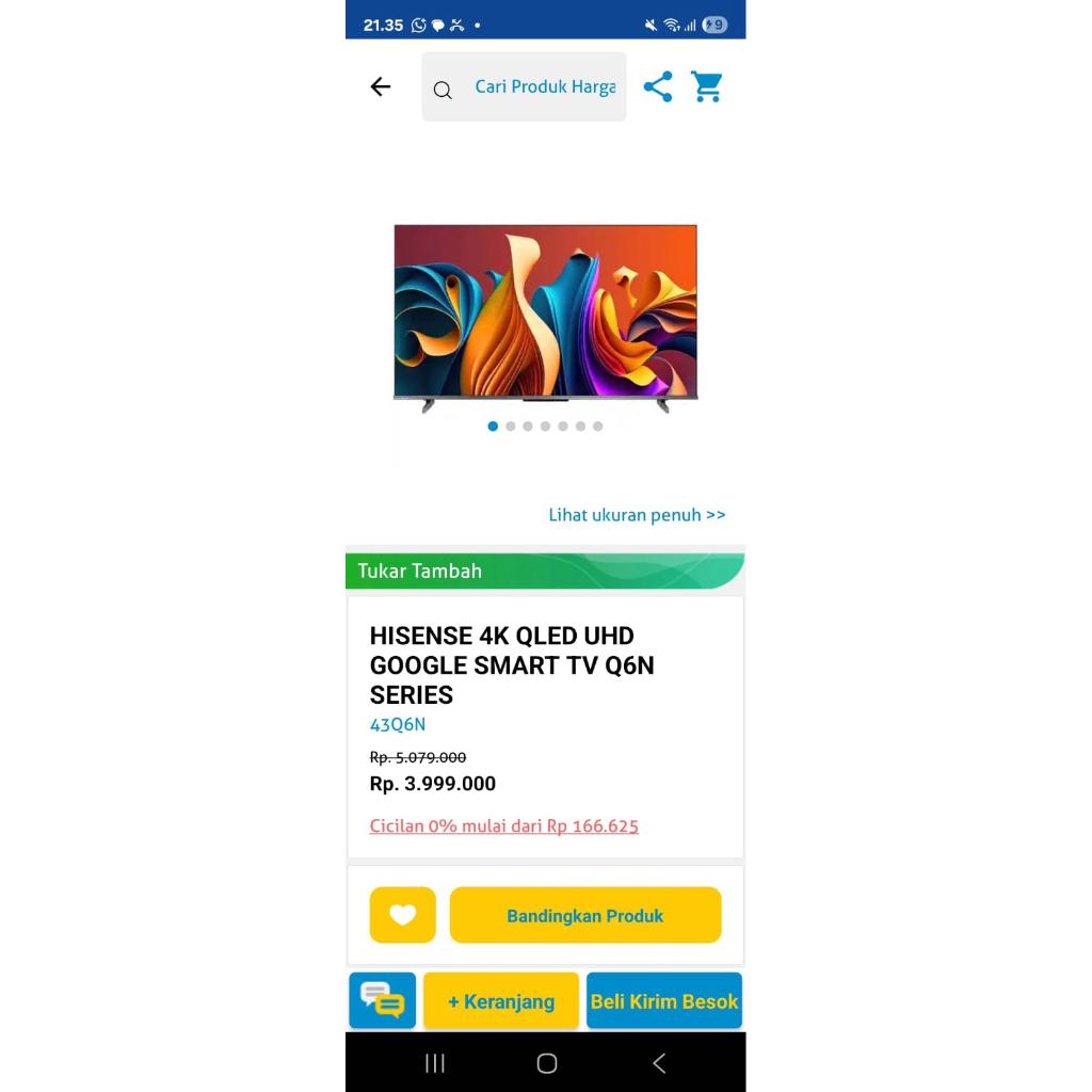 HISENSE 65Q6N ANDROID 65 INCH