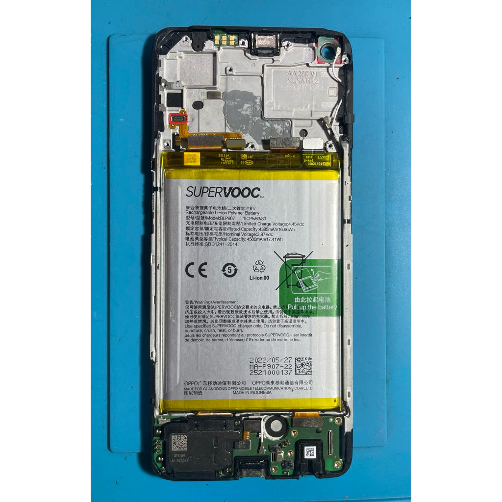 Frame LCD (Tulang Tengah) Bezzel Oppo Reno 7z 5G Original Copotan