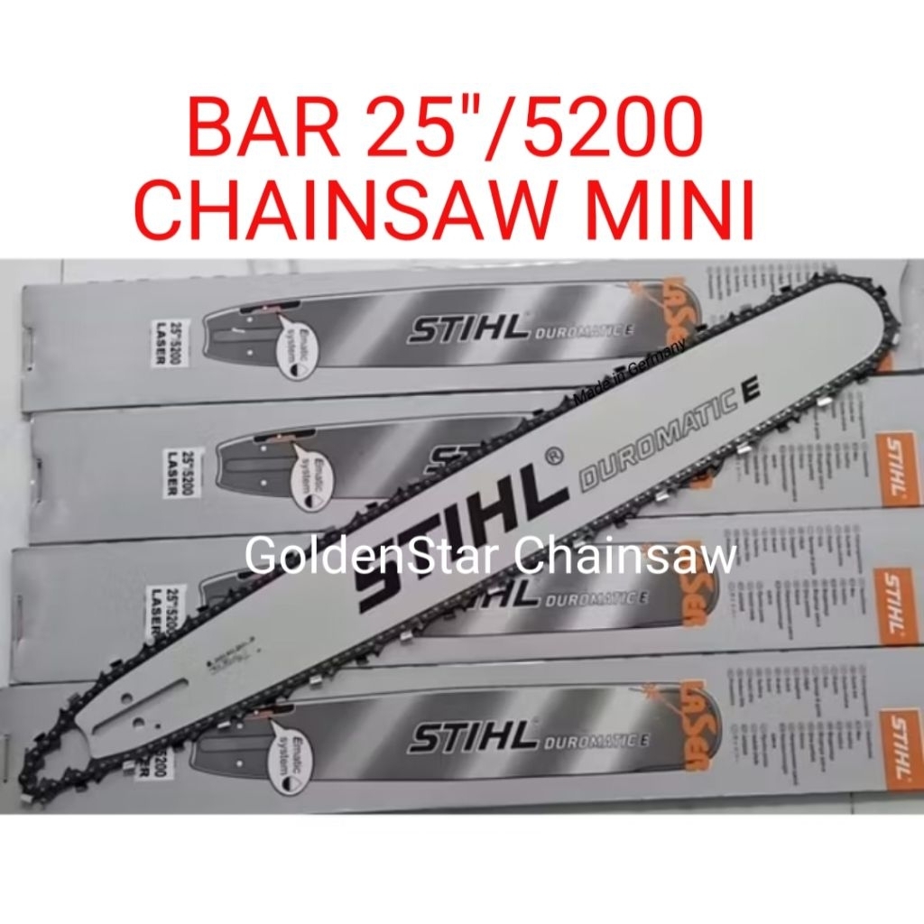 Guide Bar Stihl 25"/42T.Bar Chainsaw Stihl 25 inch 42 mata Senso Mini/ Kecil 5200/5800 Original