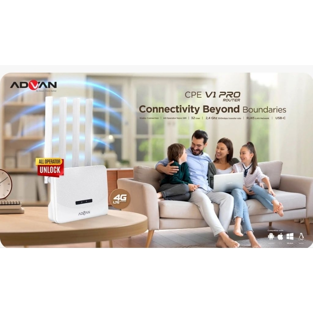 Advan Modem Router HifiAir/Wifi Portable All Operator Perangkat wireless tanpa sambungan kabel