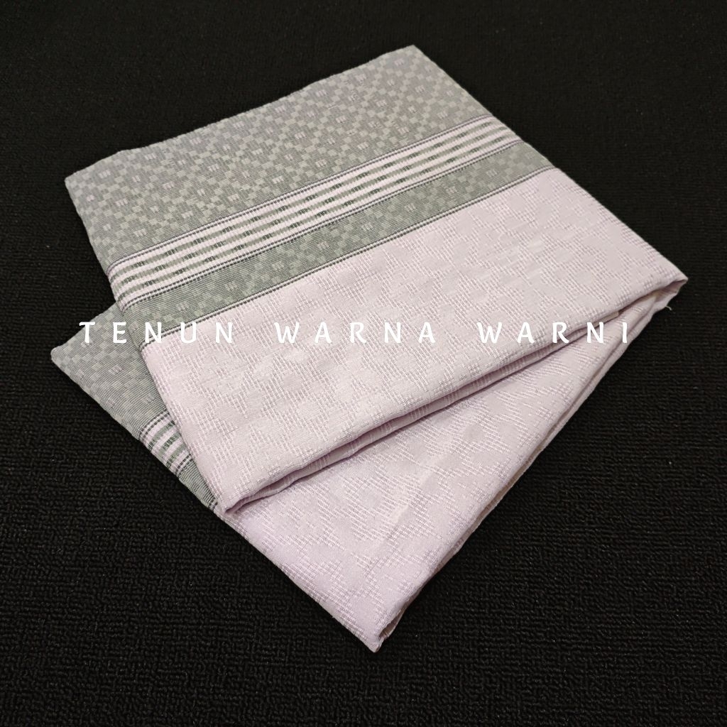 Kain Tenun Baron Songket 1D Warna Ungu Muda