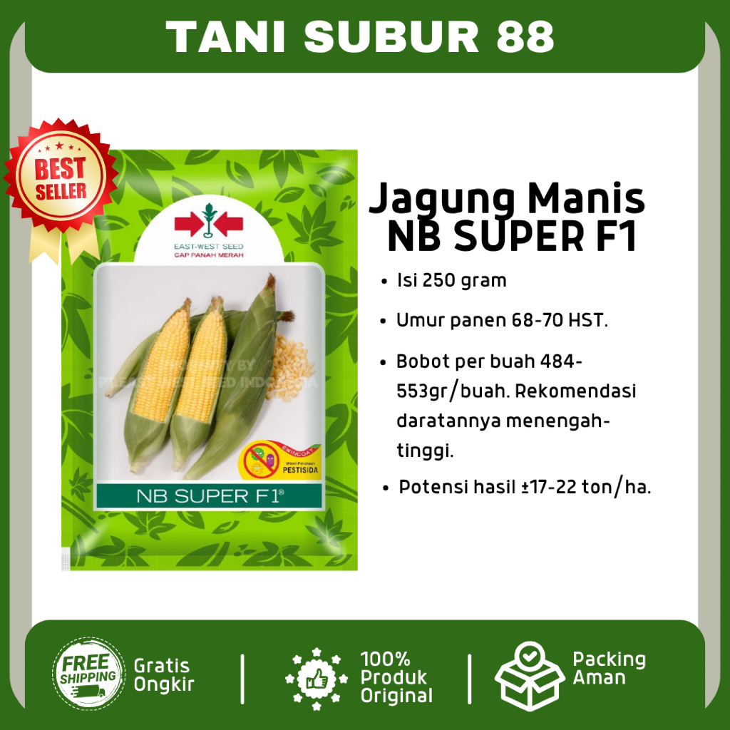 Benih Jagung Manis NB Super F1 1750 Biji Original Benih jagung NB super F1 1750 butir benih jagung m
