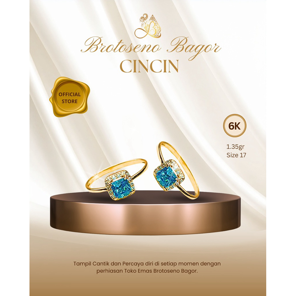 BROTOSENO BAGOR | CINCIN EMAS MATA MODEL BIRU | CINCIN WANITA TERBARU