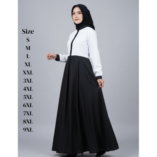 BAJU GAMIS DINAS HITAM PUTIH PNS ASN ( LIPIT 3 )