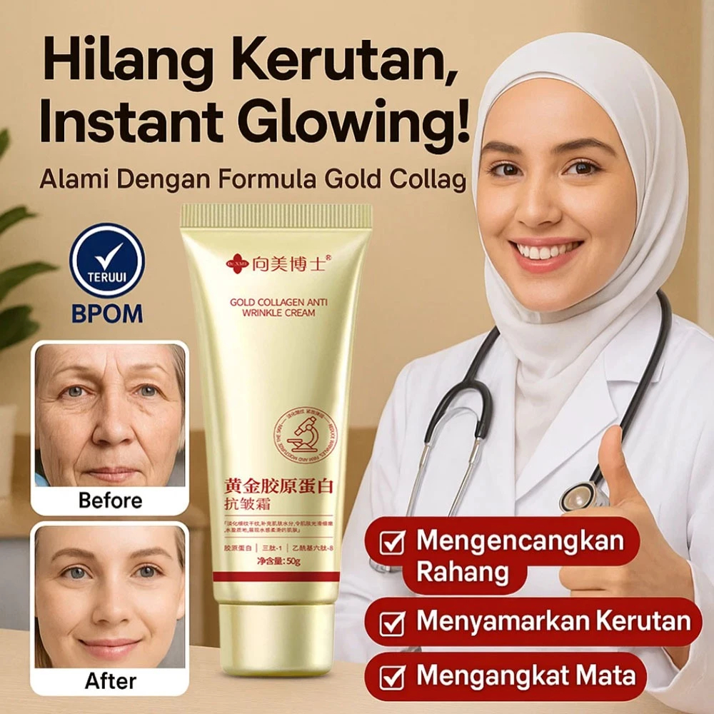 Krim Anti-Kerutan Kolagen Emas/Anti-Kerut Anti-Penuaan Krim/Gold Collagen Anti-Wrinkle Cream/Krim Ko