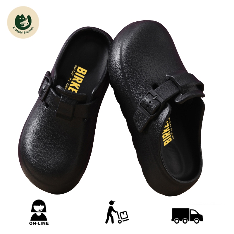 Sandal Wanita Sandal Vintage Sendal Karet EVA Sandal Pria Slip-On Karet Sandal Kasual Modern Korea U